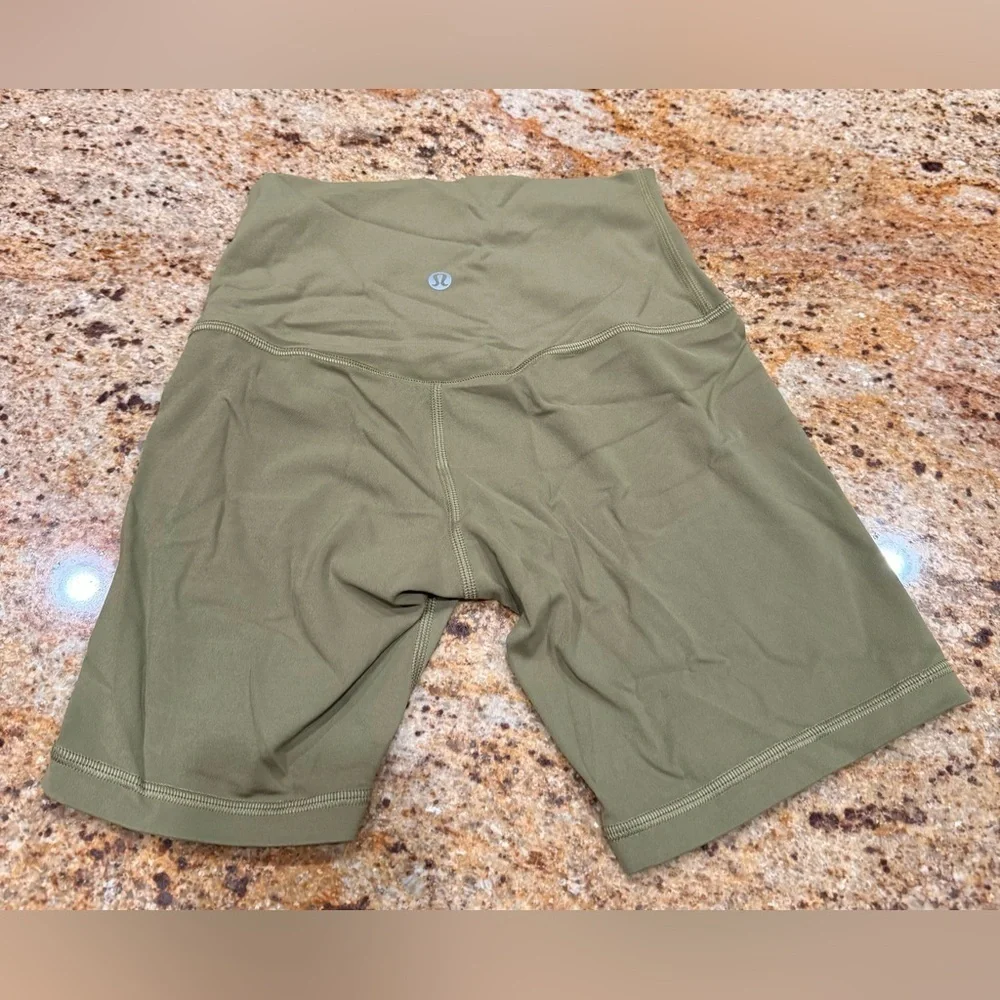 Lululemon Align High-Rise Shorts 6” Bronze Green Sz 2 Retired Color Nulu Fabric
